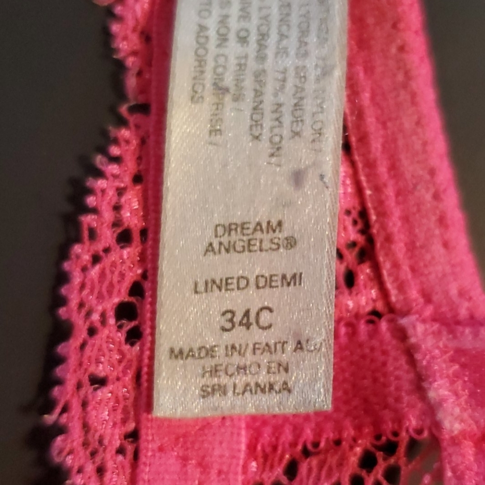Hot pink Victoria's Secret Bra - Sz 34C - Picture 11 of 11